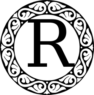 Black Background R Symbol PNG Image