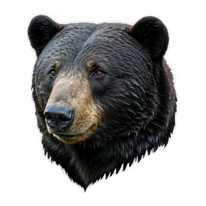 Black Bear Head Png Ftv80 PNG Image