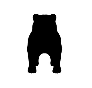 Black Bear Silhouette PNG Image