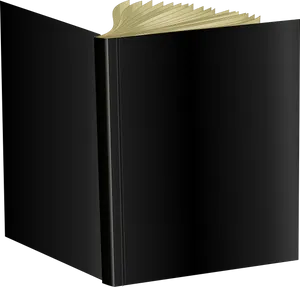 Black Blank Book Cover PNG Image