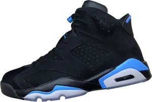 Black Blue High Top Sneaker PNG Image