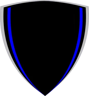 Black Blue Shield Design PNG Image