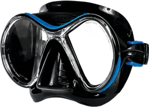 Black Blue Snorkeling Mask PNG Image