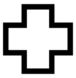 Black Bold Cross Graphic PNG Image