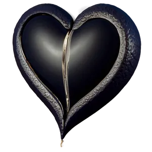 Black Broken Heart Clipart Png Axc90 PNG Image