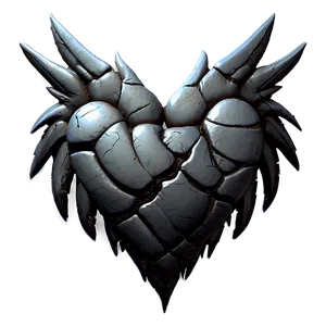 Black Broken Heart With Wings Png Cwk85 PNG Image