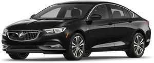 Black Buick Sedan Profile View PNG Image