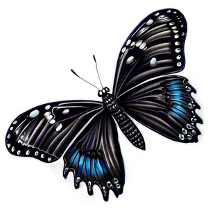 Black Butterfly Tattoo Design Png Ftf83 PNG Image