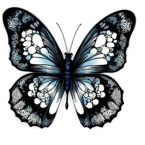 Black Butterfly Tattoo Design Png Ncg PNG Image