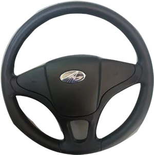 Black Car Steering Wheel PNG Image