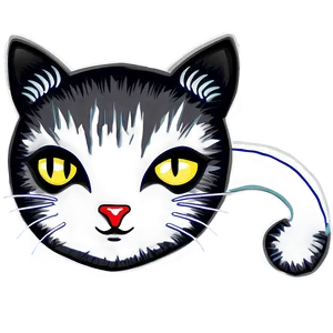 Black Cat Ear Outline Png 06212024 PNG Image