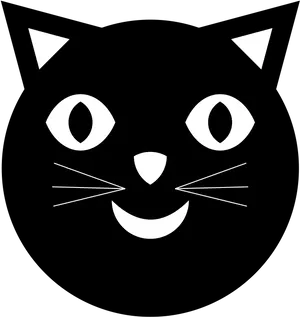 Black Cat Graphic Icon PNG Image