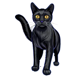 Black Cat Graphic Vector Png 38 PNG Image