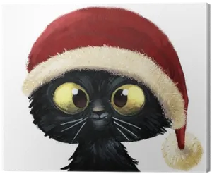 Black Catin Christmas Hat PNG Image