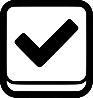 Black Check Mark Icon PNG Image