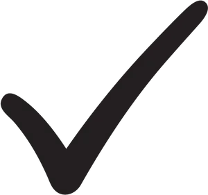 Black Check Mark Simple Graphic PNG Image