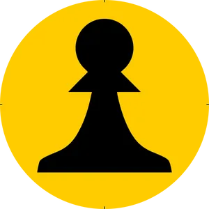 Black Chess Pawn Icon PNG Image