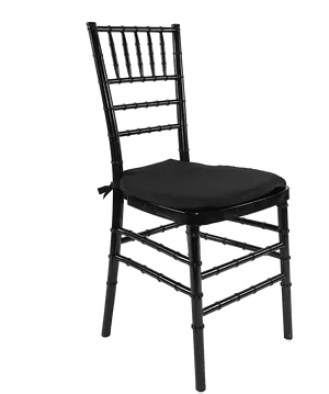 Black Chiavari Chair Elegant Design PNG Image