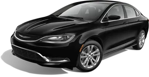 Black Chrysler Sedan Profile View PNG Image