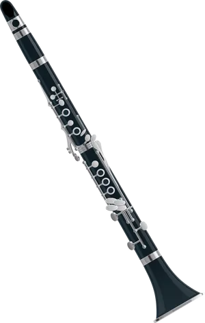 Black Clarinet Musical Instrument PNG Image