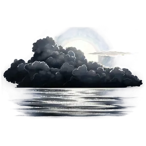 Black Clouds At Sea Png Ehm PNG Image