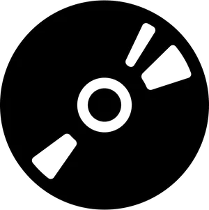 Black Compact Disc Icon PNG Image