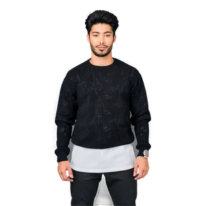 Black Crew Neck Sweater Png 91 PNG Image