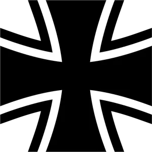 Black Cross Graphic Design PNG Image