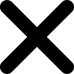 Black Cross Icon PNG Image