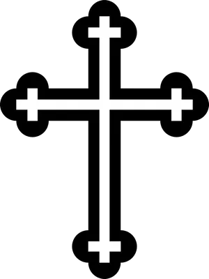 Black Cross Symbol PNG Image