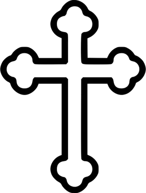 Black Cross Symbol PNG Image