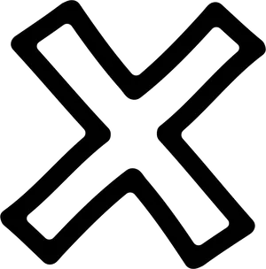 Black Cross Symbol Graphic PNG Image