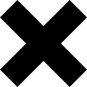 Black Cross Symbol PNG Image