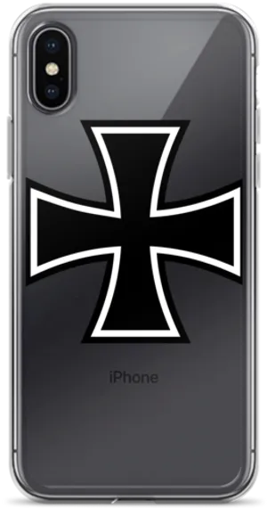 Black Crossi Phone Case Design PNG Image