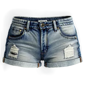 Black Denim Shorts Png 90 PNG Image