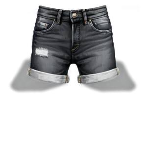 Black Denim Shorts Png Vcc PNG Image