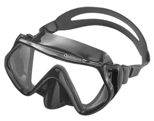 Black Diving Mask Optimum Brand PNG Image