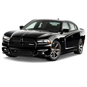 Black Dodge Charger Design Png 06122024 PNG Image