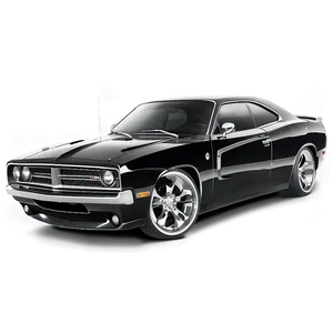 Black Dodge Charger Design Png Heq4 PNG Image