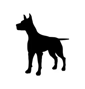 Black Dog Silhouette PNG Image