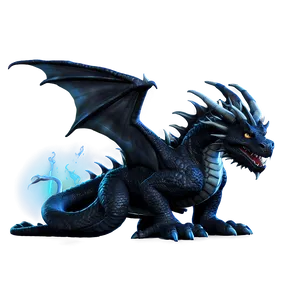 Black Dragon Casting Spell Png 95 PNG Image