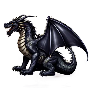 Black Dragon Illustration Png 80 PNG Image