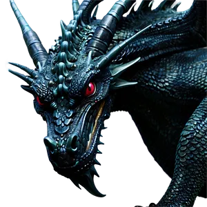 Black Dragon In Mystic Forest Png Yfh PNG Image