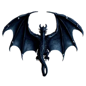 Black Dragon Wings Spread Png Itj PNG Image