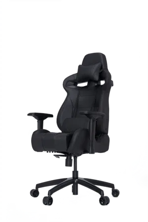 Black Ergonomic Gaming Chair PNG Image