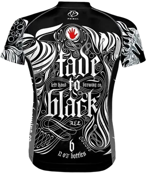 Black Fade Cycling Jersey Design PNG Image