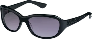 Black Fashion Sunglasses Isolated PNG Image