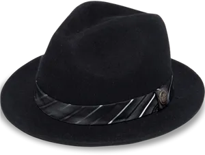 Black Fedora Hat PNG Image