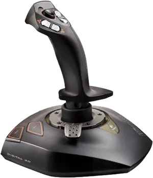 Black Flight Joystick Isolated PNG Image