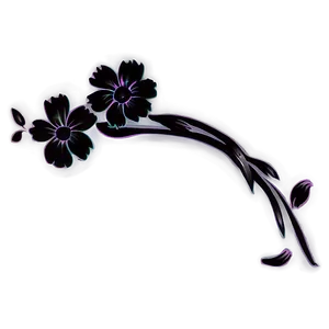 Black Floral Design Png 65 PNG Image